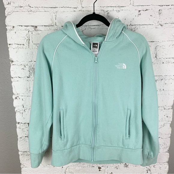 The North Face Tops The North Face Hoodie Light Mint Blue Zippered